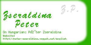 zseraldina peter business card